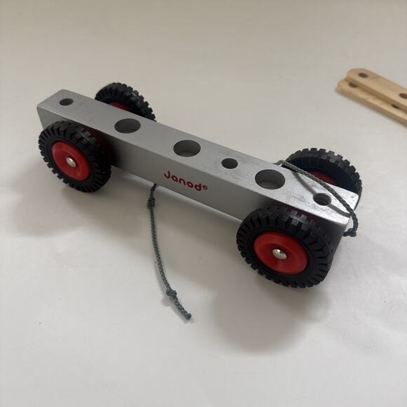 Rare Janod of France Wooden Fire Truck & Firefighters Building Toy READ - Picture 13 of 16